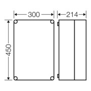 Hensel Boîtier vide 450x300x214mm Mi 0310-4
