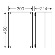 Hensel Boîtier vide 450x300x214mm Mi 0310-5