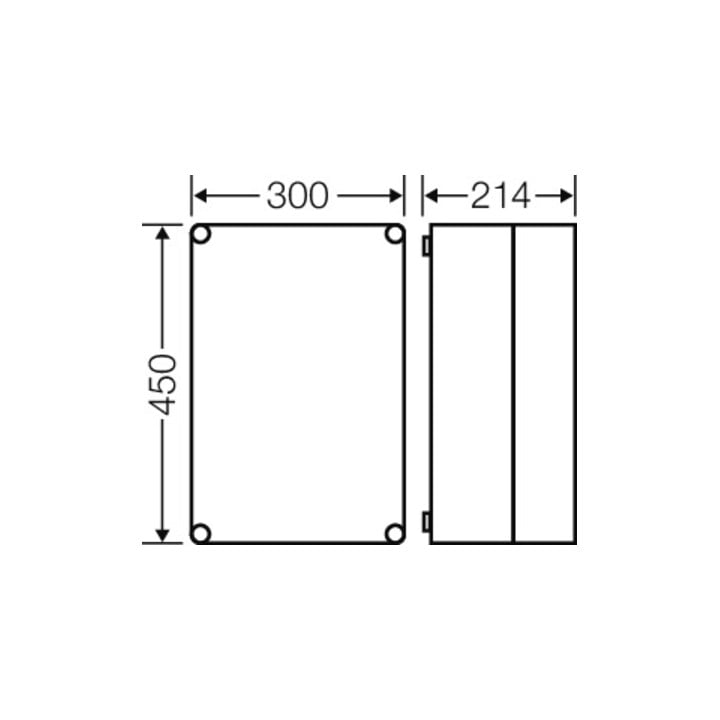 Hensel Boîtier vide 450x300x214mm Mi 0310