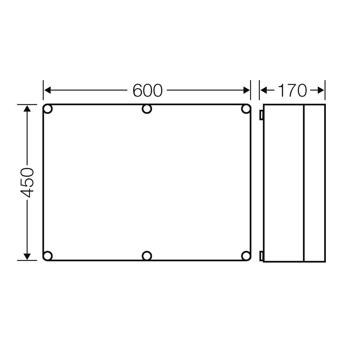 Hensel Boîtier vide EB Dimensions 575x425x146 Mi 0600