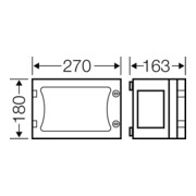 Hensel Boîtier vide EB-Mass 216x126x136mm FP 0120-1