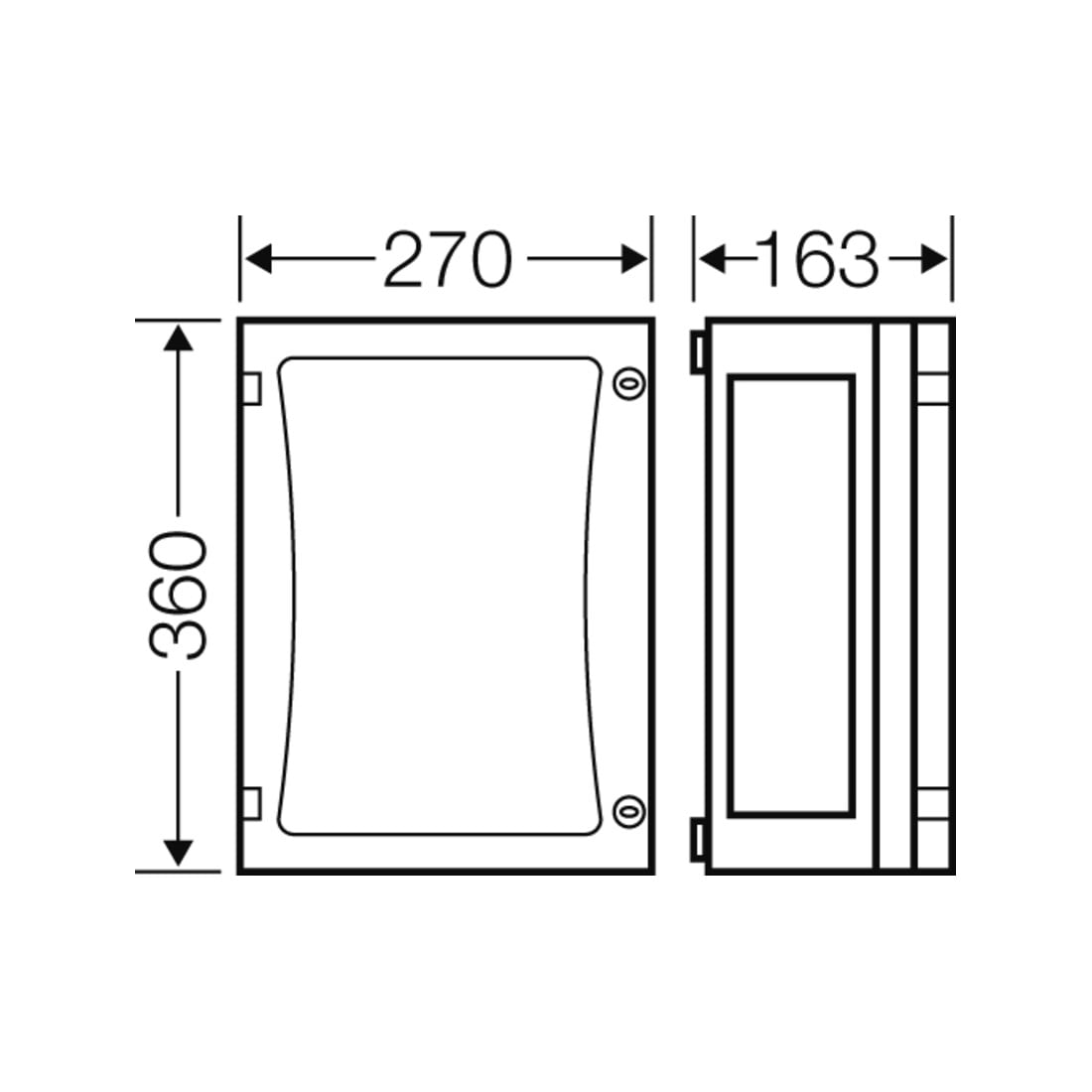 Hensel Boîtier vide EB-Mass 216x306x136mm FP 0210