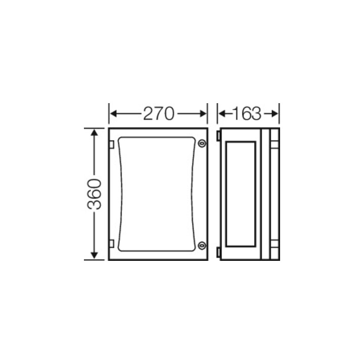 Hensel Boîtier vide EB-Mass 216x306x136mm FP 0210