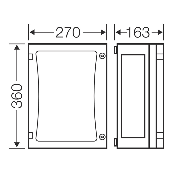 Hensel Boîtier vide EB-Mass 216x306x136mm FP 0210