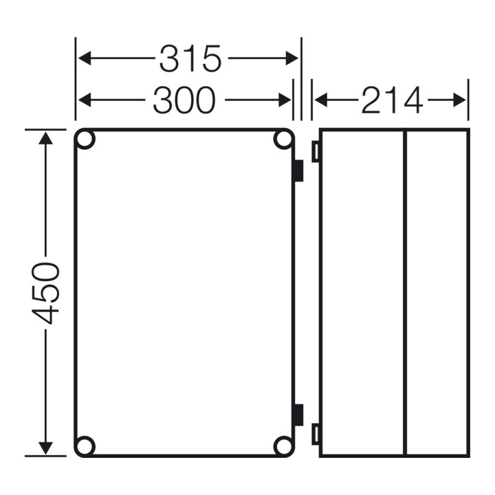 Hensel Boîtier vide individuel Mi 9310 275 x 425 x 191 mm