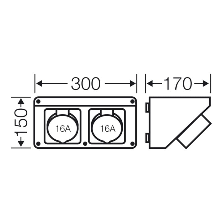 Hensel Connection Box 2xCEE 16A 5p 400V 6h CB 11