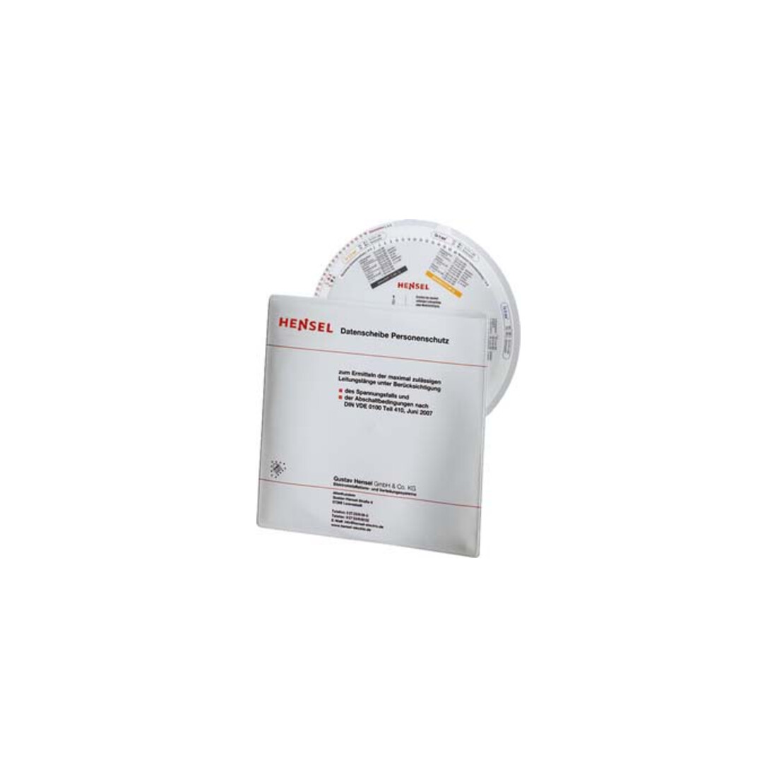 Hensel Datenscheibe Personenschutz f.CU 4012591775010