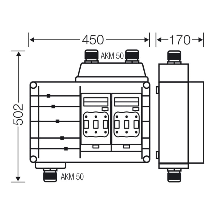 HENSEL Distributeur principal HV0060 plombable 250A 3 pôles