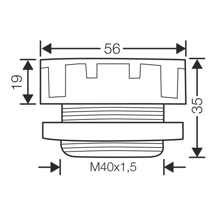 HENSEL Druckausgleichselement M 40 IP 54 grau BM 40G