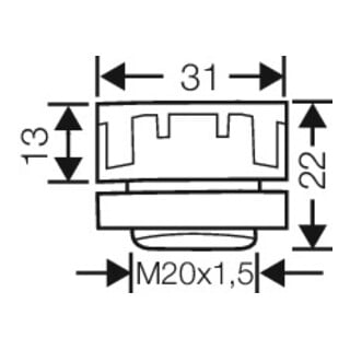 HENSEL Élément d'équilibrage de pression BM 20G M 20 IP 54 gris