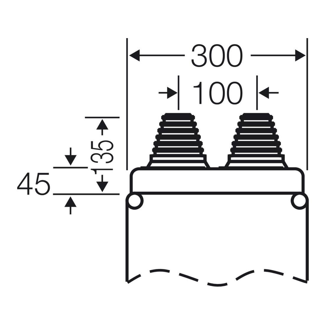 Hensel Entrée de câble d=70 mm pour répartiteur MI Mi FP 82