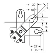 Hensel ENYSTAR-Œillets extérieurs 4 pièces FP AL 40-5