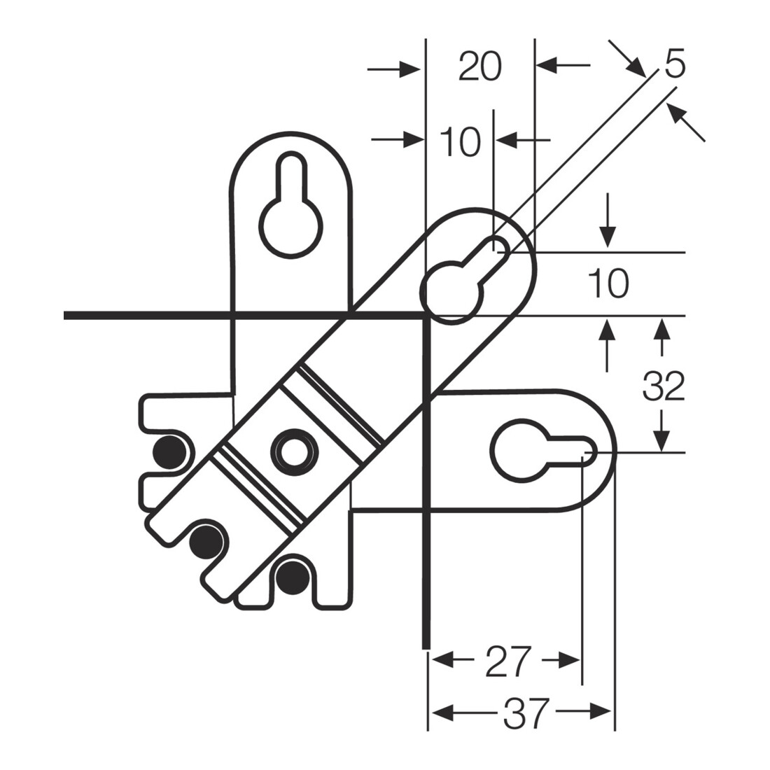 Hensel ENYSTAR-Œillets extérieurs 4 pièces FP AL 40