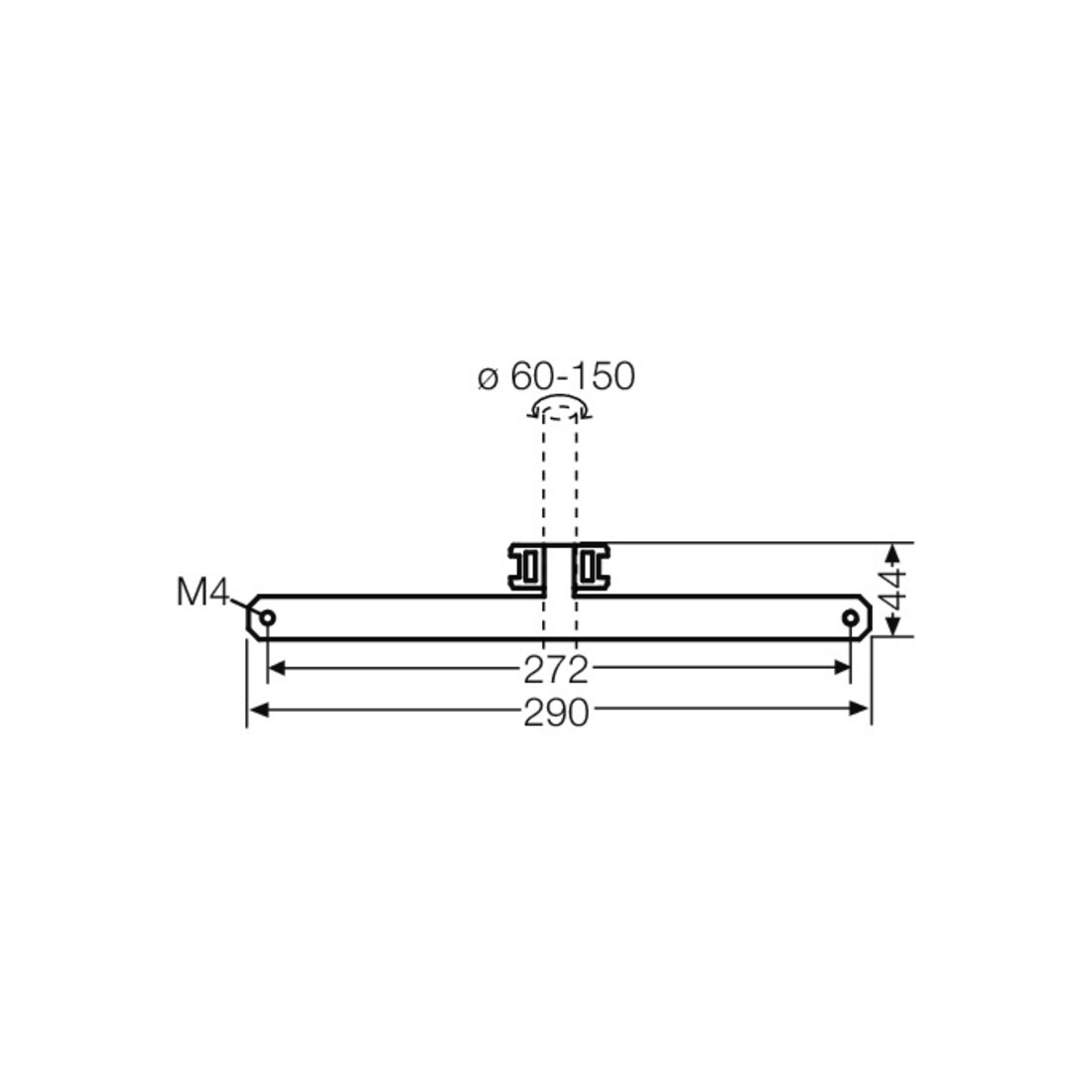 Hensel Fixation de mât pour fixation extérieure avec MB 2