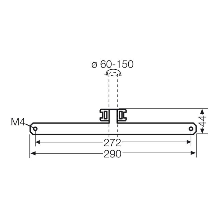Hensel Fixation de mât pour fixation extérieure avec MB 2