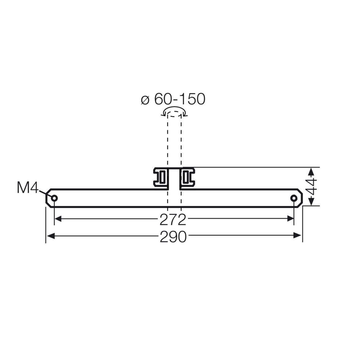 Hensel Fixation de mât pour fixation extérieure avec MB 2