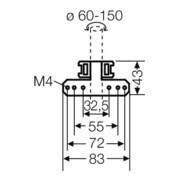 Hensel Fixation de mât pour fixation extérieure DK MB 1-5