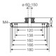 Hensel Fixation de mât pour fixation extérieure DK MB 3