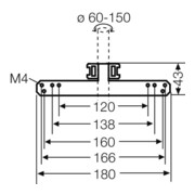 Hensel Fixation de mât pour fixation extérieure DK MB 3-4