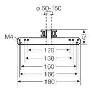 Hensel Fixation de mât pour fixation extérieure DK MB 3-5