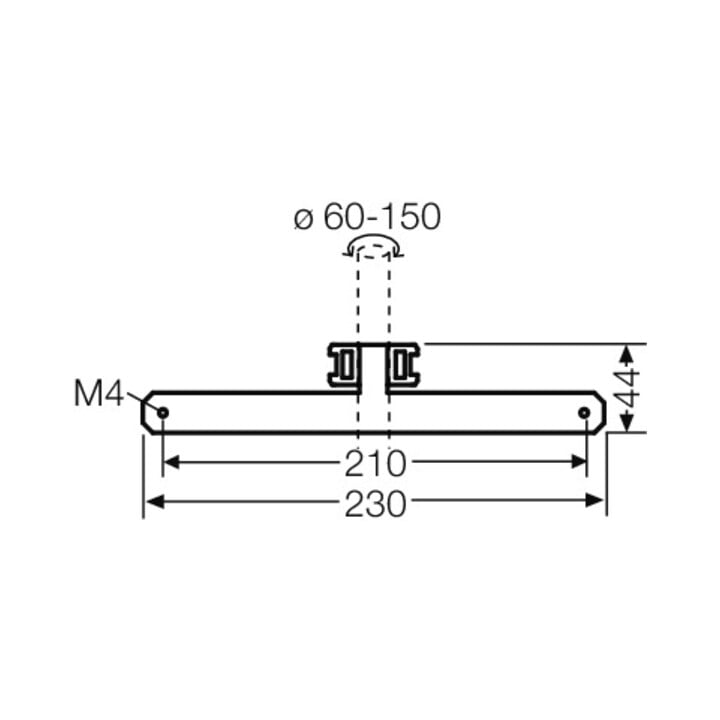Hensel Fixation de mât pour fixation extérieure KV MB 12
