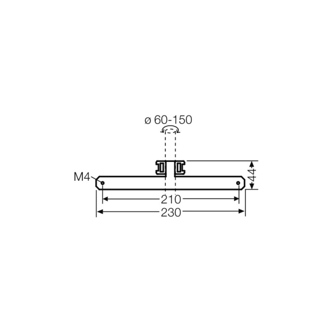 Hensel Fixation de mât pour fixation extérieure KV MB 12