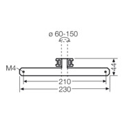 Hensel Fixation de mât pour fixation extérieure KV MB 12-5