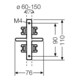 Hensel Fixation de mât pour fixation extérieure KV MB 3