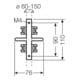 Hensel Fixation de mât pour fixation extérieure KV MB 3