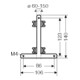 Hensel Fixation de mât pour fixation extérieure KV MB 4