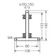 Hensel Fixation de mât pour fixation extérieure KV MB 4