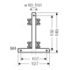 Hensel Fixation de mât pour fixation extérieure KV MB 6