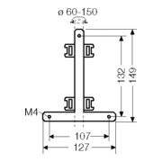 Hensel Fixation de mât pour fixation extérieure KV MB 6-4