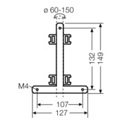 Hensel Fixation de mât pour fixation extérieure KV MB 6-5