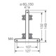Hensel Fixation de mât pour fixation extérieure KV MB 6