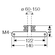Hensel Fixation de mât pour fixation extérieure Mi MB 1-4