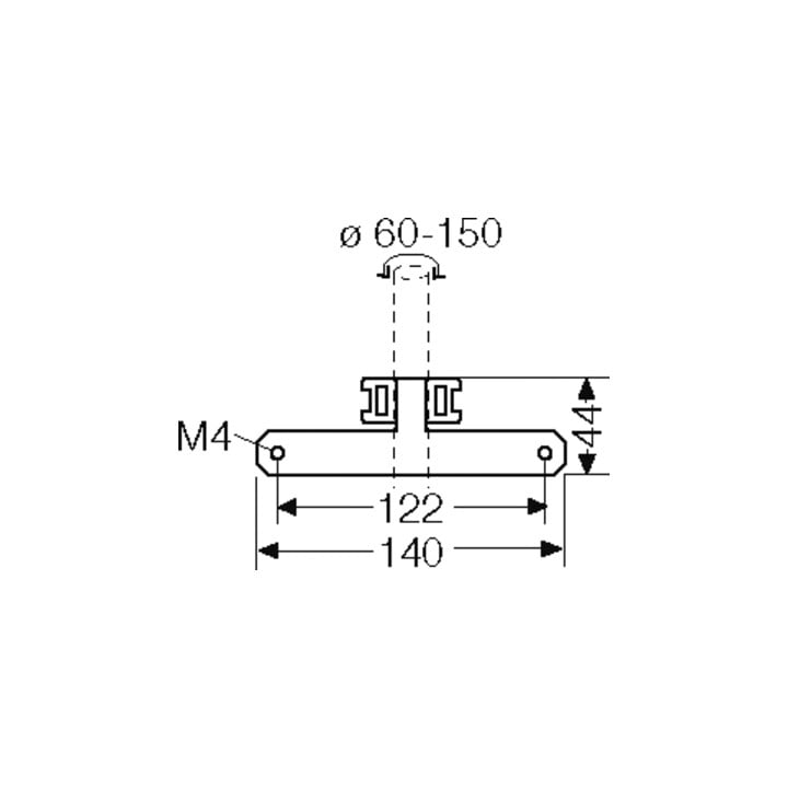 Hensel Fixation de mât pour fixation extérieure Mi MB 1