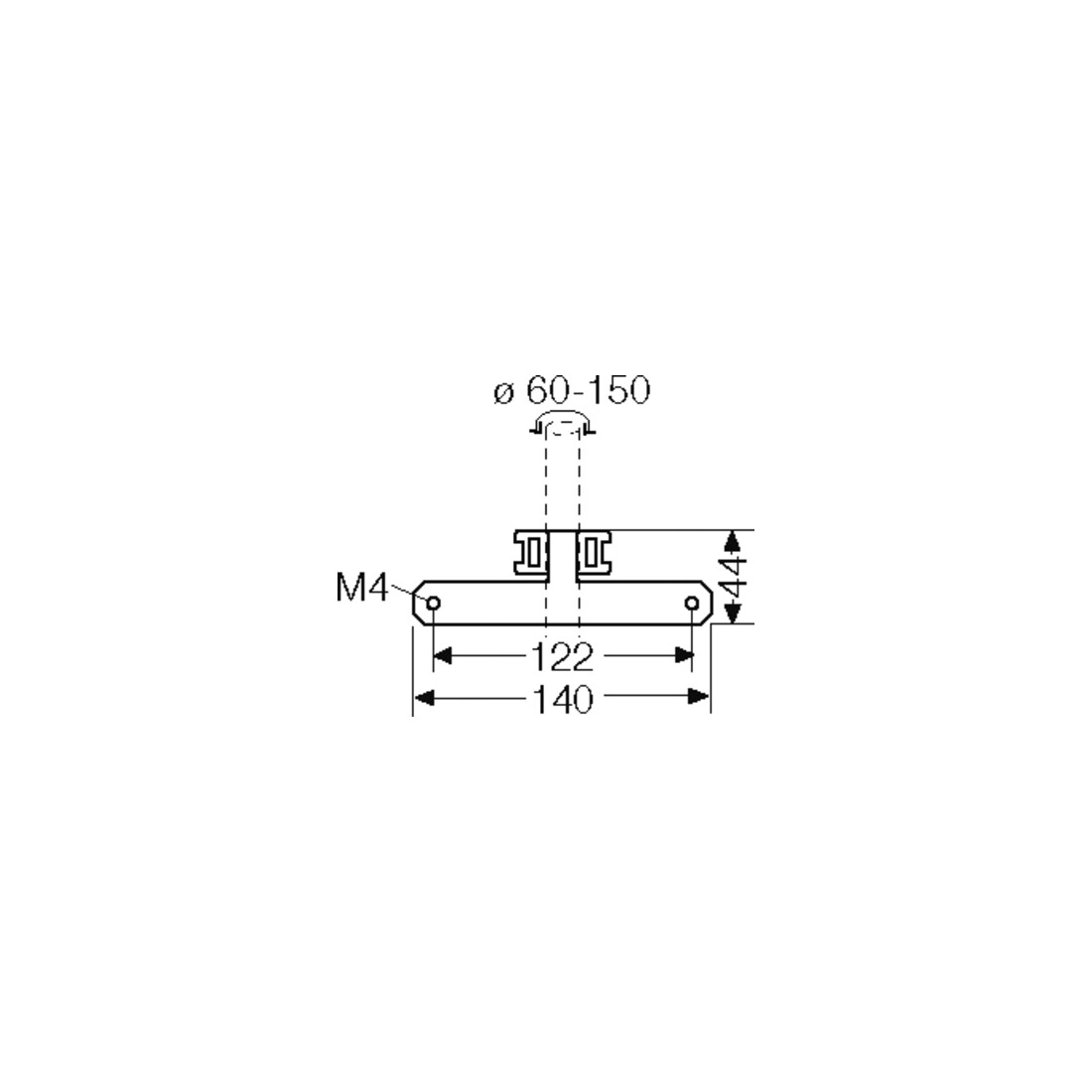 Hensel Fixation de mât pour fixation extérieure Mi MB 1
