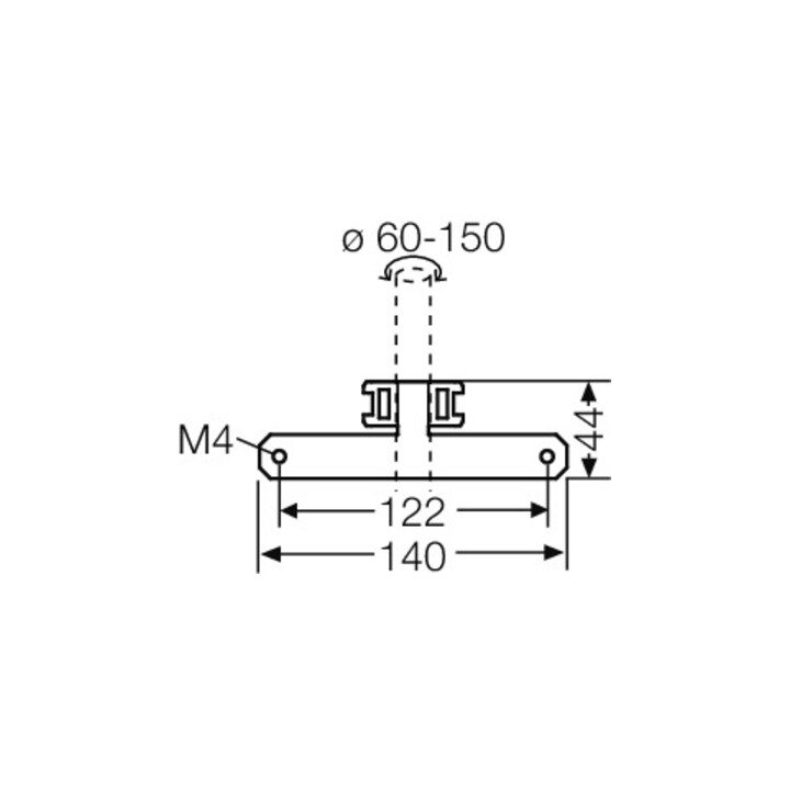 Hensel Fixation de mât pour fixation extérieure Mi MB 1