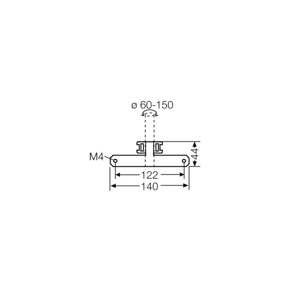 Hensel Fixation de mât pour fixation extérieure Mi MB 1
