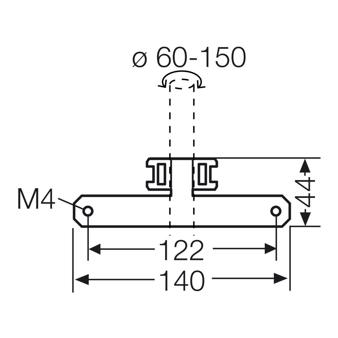 Hensel Fixation de mât pour fixation extérieure Mi MB 1