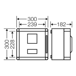 HENSEL Gehäuse Mi für Messgerät 96x96mm 4,5TE 2230