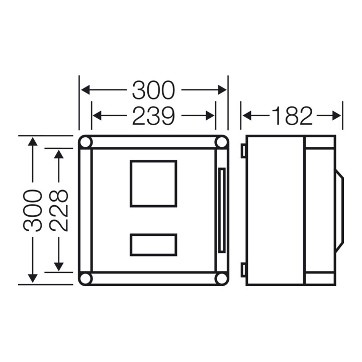 HENSEL Gehäuse Mi für Messgerät 96x96mm 4,5TE 2230