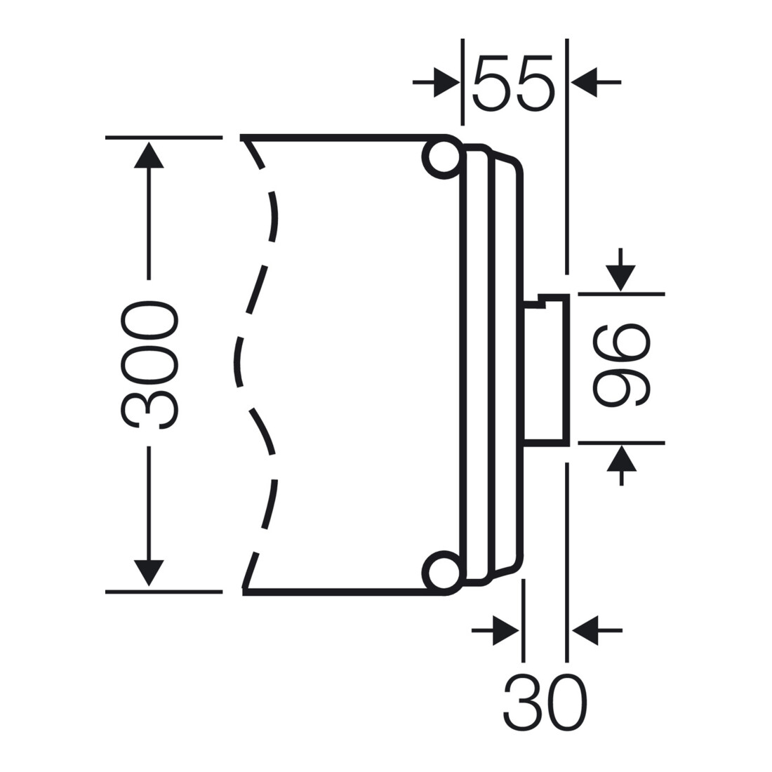 Hensel Insert de ventilation avec grille de ventilation IP44 Mi BF 44