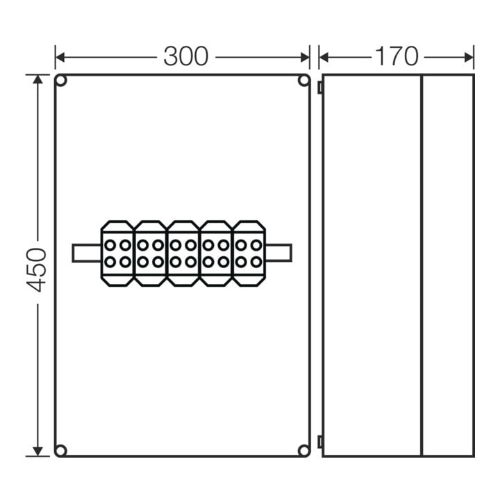 HENSEL Kabelabzweigkasten K 9951 6-95qmm 3ph. 5pol.