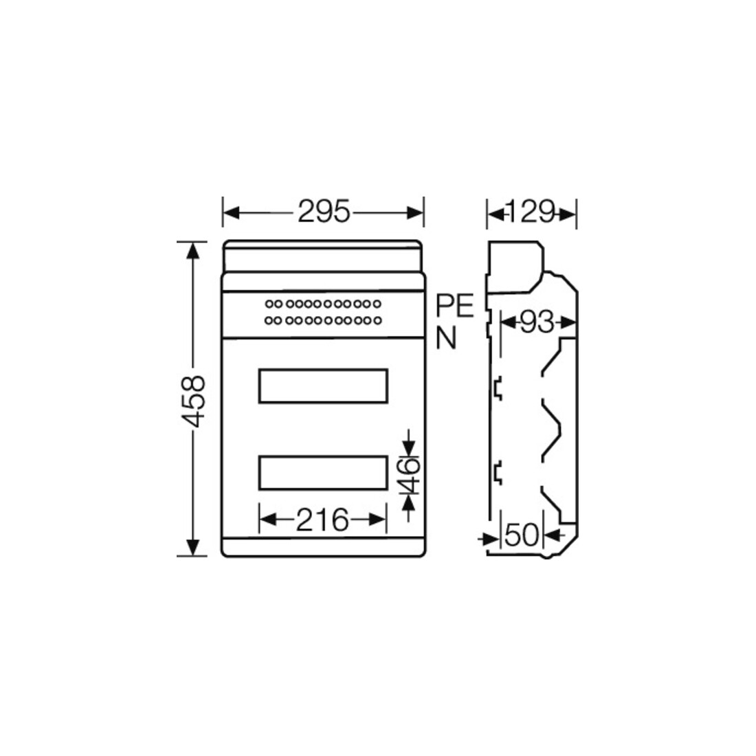 Hensel KV 90 Boîtier d'automate 24 TE, IP 65 9224 NT