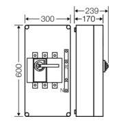 Hensel Lastschaltergehäuse 400A,3pol.+PE+N Mi 7445-5