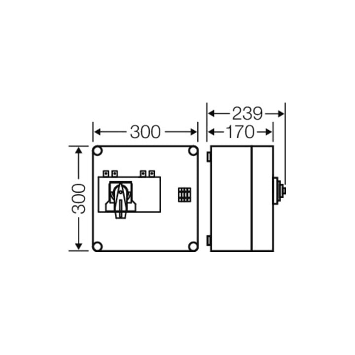 Hensel Lastumschaltergehäuse Mi 7285 63A 4polig PE
