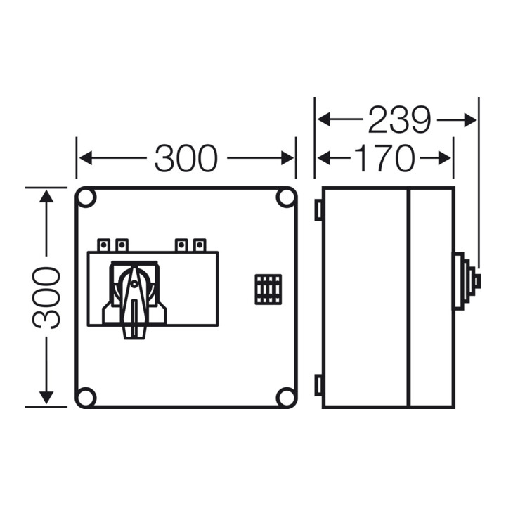 Hensel Lastumschaltergehäuse Mi 7285 63A 4polig PE
