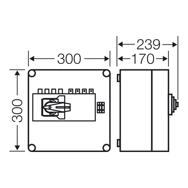 HENSEL Lastumschaltergehäuse Mi 7286 125A 4polig PE